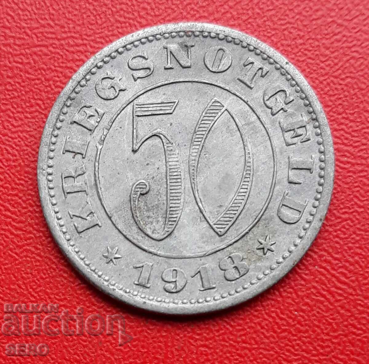 Германия-Баден-Вюртенберг-Ройтлинген-50 пфенига 1918