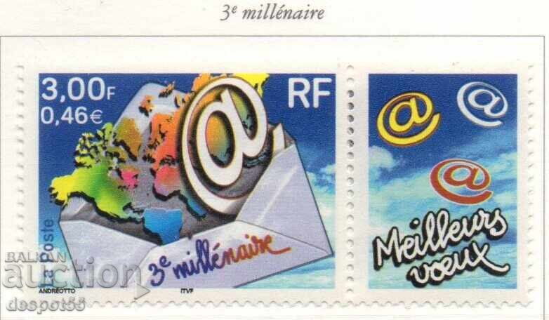 2000. Franţa. Timbre de salut pentru noul mileniu.