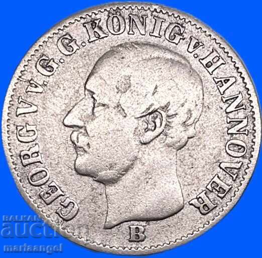 1/12 талер 1853 Германия Хановер Георг сребро - доста рядка с цена € 39.00 | 76.28 лв.