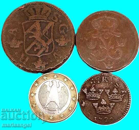 Set 3 monede Suedia 2 Öre 1765, 1 Öre 1731 + 1 daler 1720 - 5 Set 3 monede Suedia 2 Öre 1765, 1 Öre 1731 + 1 daler 1720 - 5