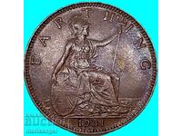 Marea Britanie 1 farthing 1931 regele Edward VII bronz