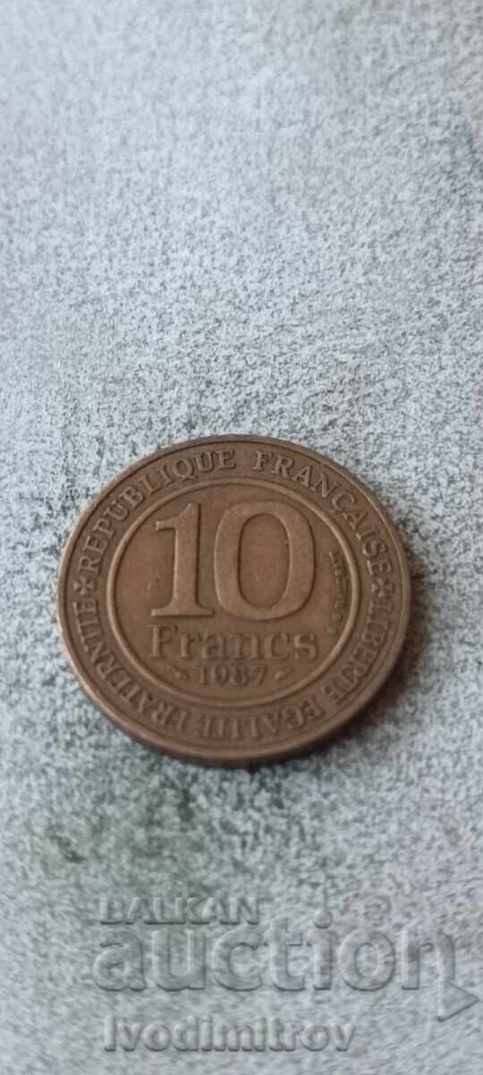 France 10 Francs 1987 Millennium of the Capetian Dynasty France 10 Francs 1987 Millennium of the Capetian Dynasty