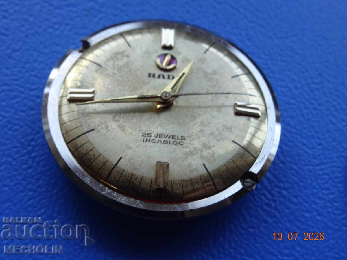МЕХАНИЗЪМ КОЛЕКЦИОНЕРСКИ СТАР РЪЧЕН ЧАСОВНИК АВТОМАТ RADO с цена € 50.00 | 97.79 лв.