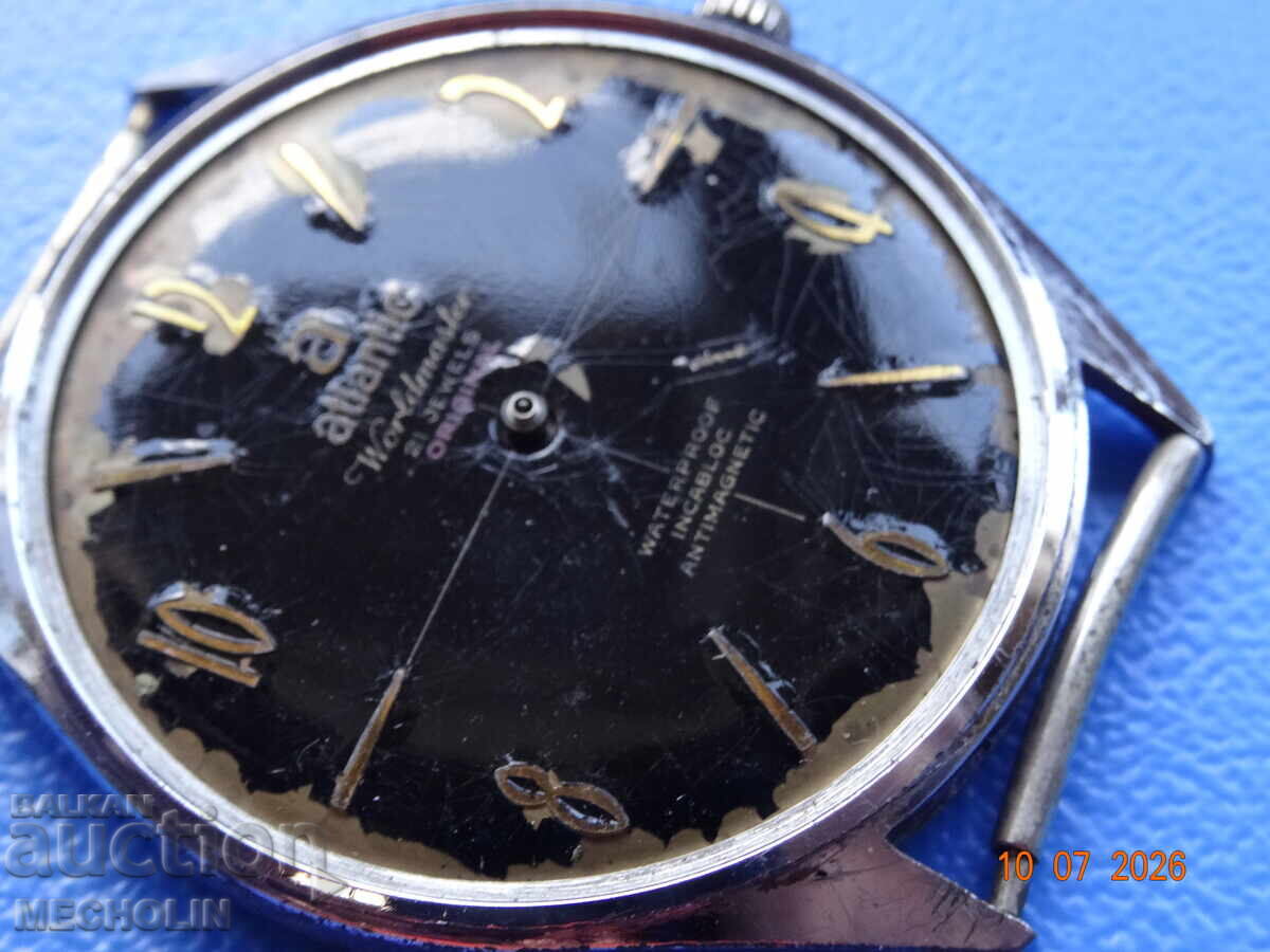 Auction  VINTAGE COLLECTIBLE MECHANICAL ATLANTIC WRISTWATCH