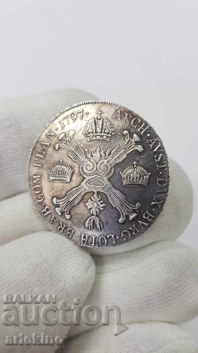 Σπάνιο ασημένιο νόμισμα 1/2 Τάληρο 1797 - Αυστρία