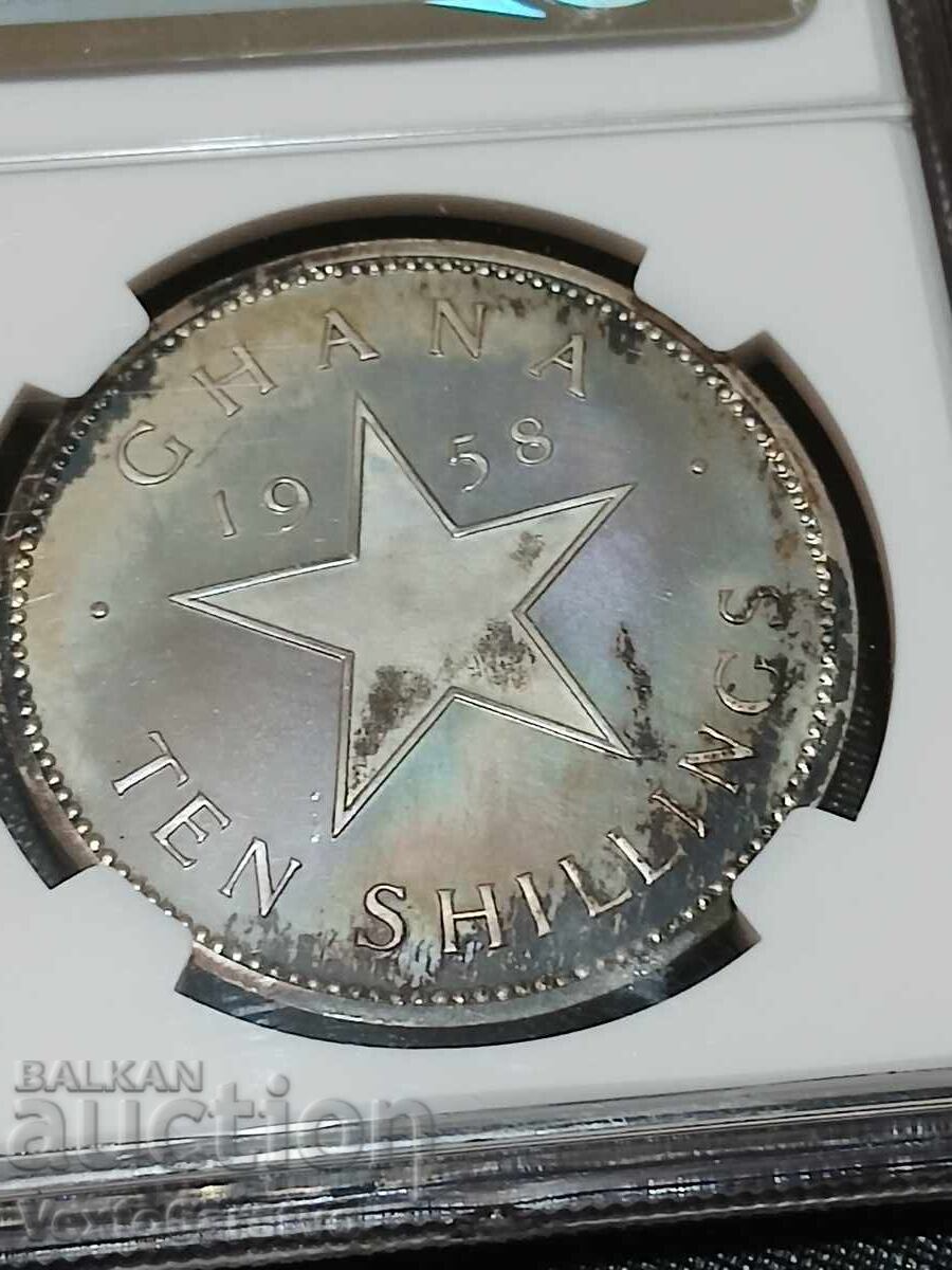 Livrarea MONEDĂ-10 ȘILINGI 1958-GHANA---PROOF 63 Livrarea MONEDĂ-10 ȘILINGI 1958-GHANA---PROOF 63