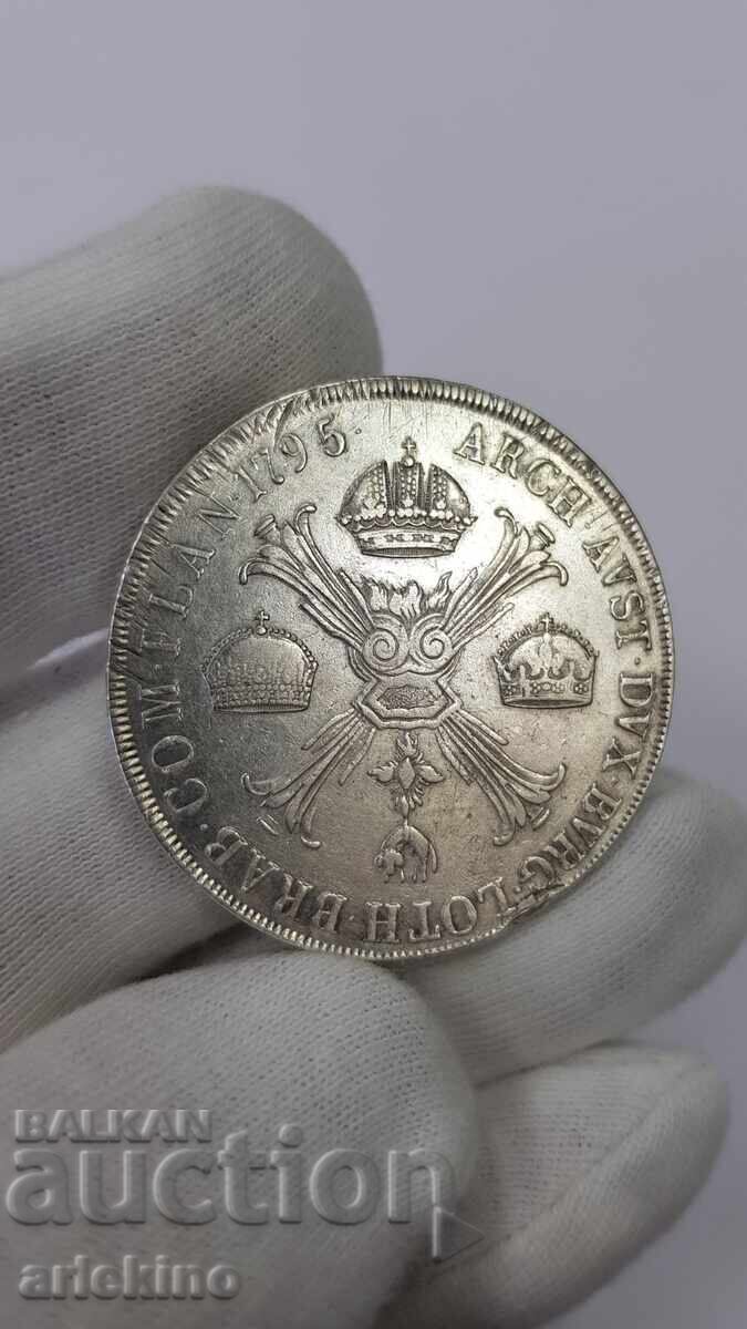 Παράδοση Σπάνιο ασημένιο νόμισμα Τάληρο 1795 "M" - Αυστρία