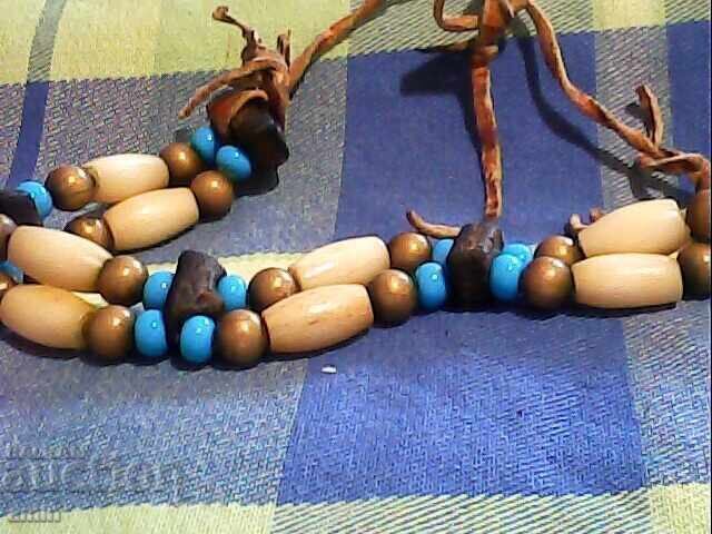 Old bracelet made of heavy bone and bronze beads Old bracelet made of heavy bone and bronze beads