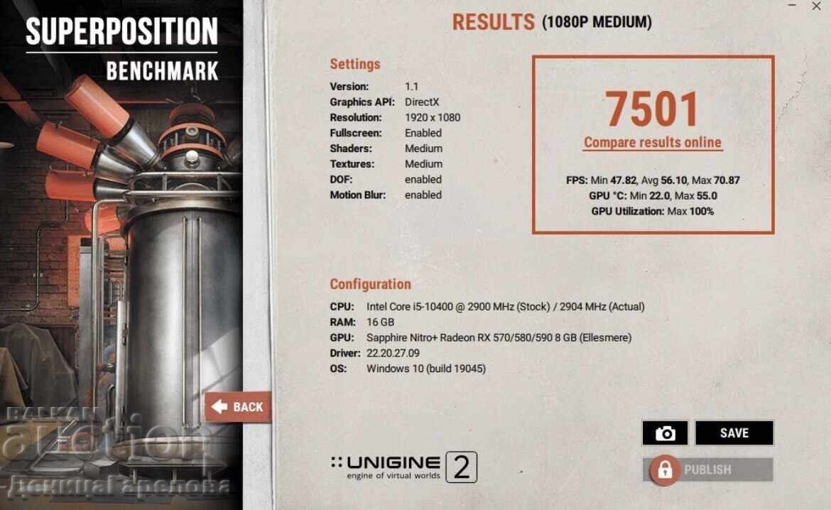 Licitație Placă video SAPPHIRE NITRO RX 580 8GB