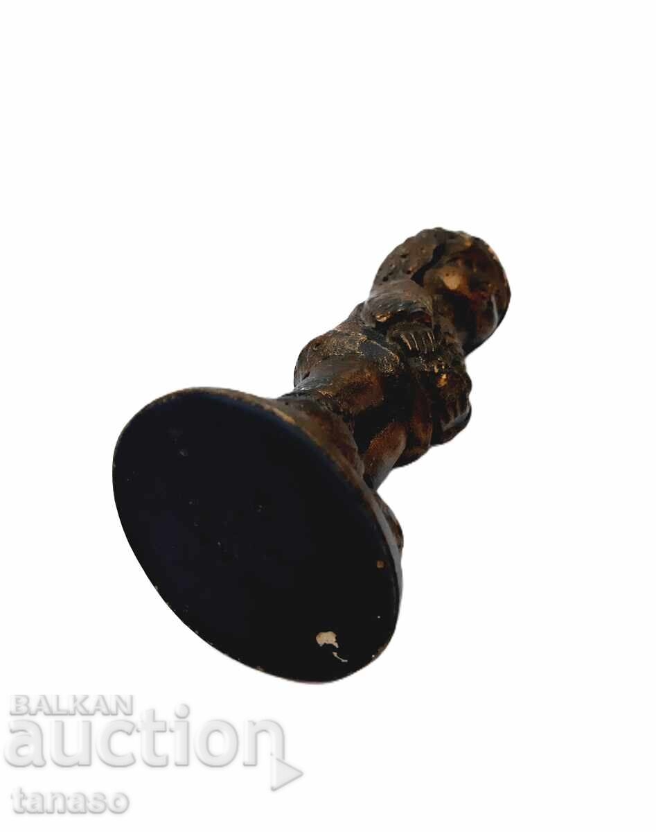 Figurină din cupru – Fată lucrată manual – 16 cm – 290 g – Patină - 7