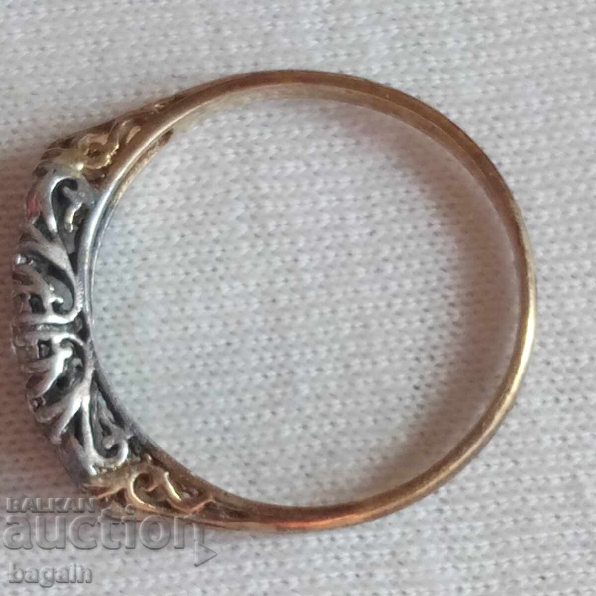 Sapphire ring. Silver with gold plating with price € 30.00 | 58.68 BGN Sapphire ring. Silver with gold plating with price € 30.00 | 58.68 BGN