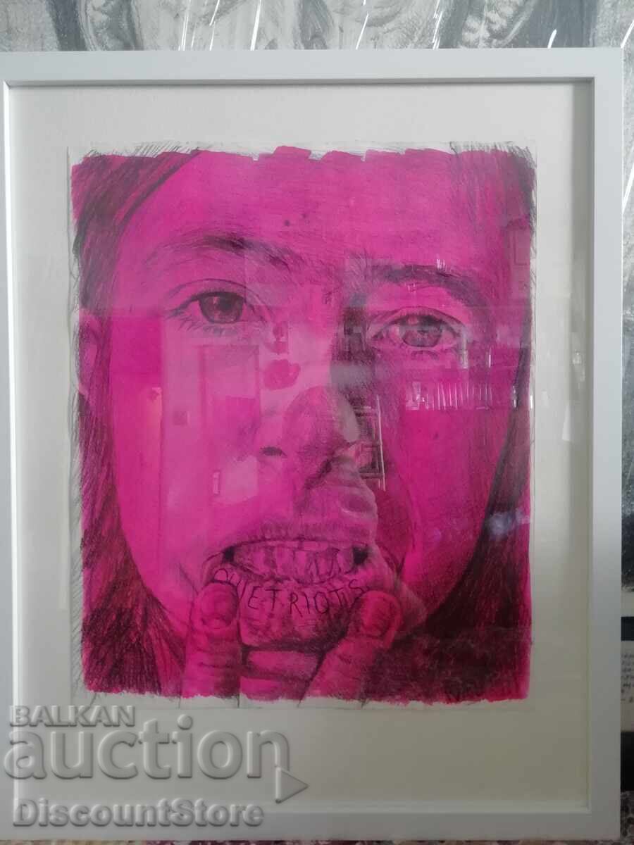 Framed drawing