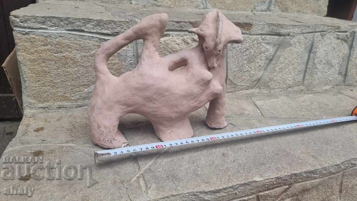 Sculptură veche de autor. Ceramică veche