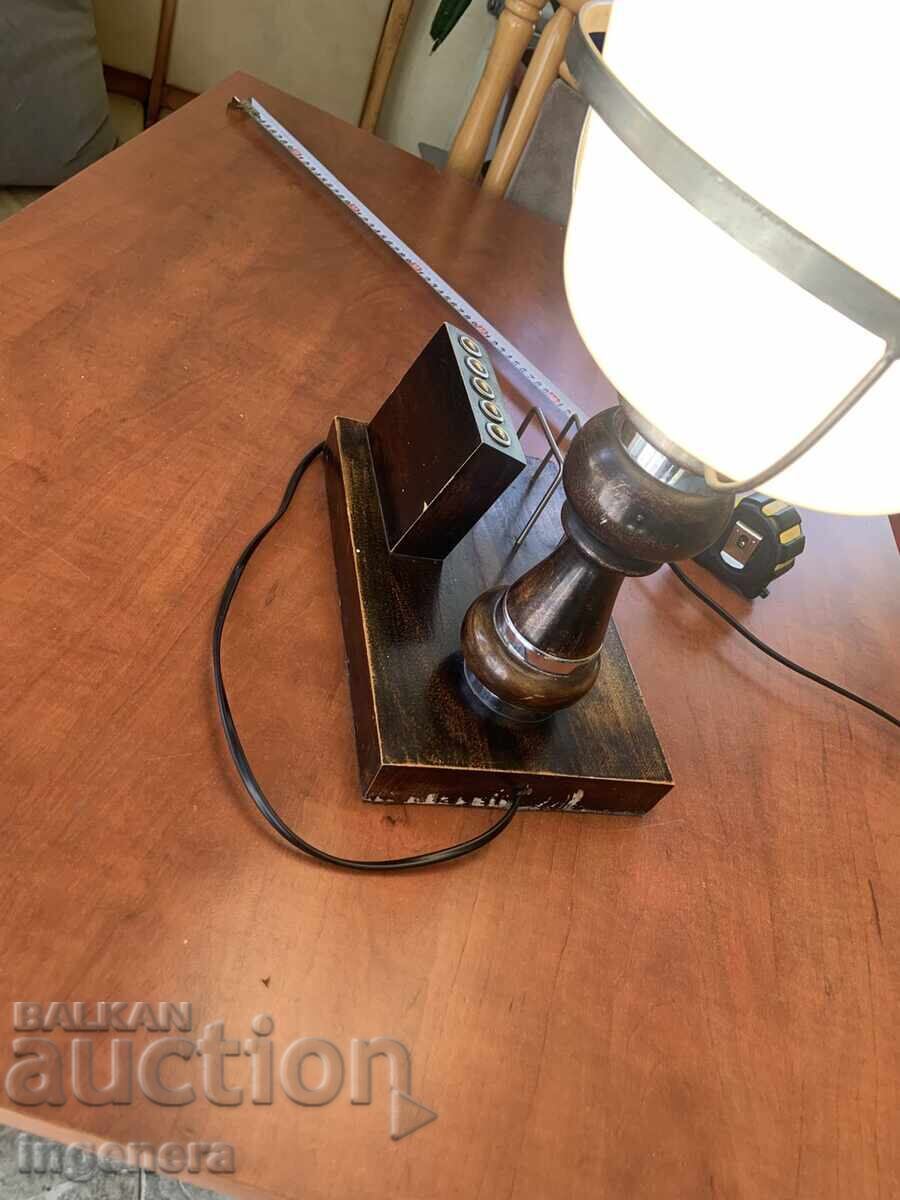 LAMPĂ DE BIROU RETRO SUPORT CĂRȚI DE VIZITĂ SUPORT CREIOANE LEMN - 7 LAMPĂ DE BIROU RETRO SUPORT CĂRȚI DE VIZITĂ SUPORT CREIOANE LEMN - 7