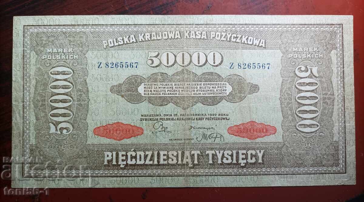 Poland 50,000 zloty 1922