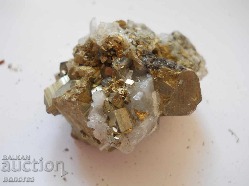 Mountain crystal in pyrite Mountain crystal in pyrite