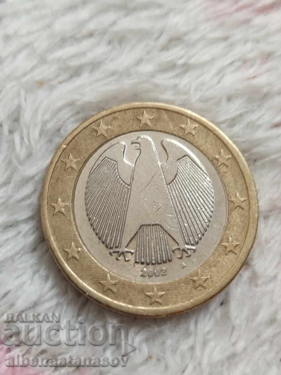 Κέρμα 1 ευρώ Γερμανία 2002 γράμμα Α με τιμή € 1.60 | 3.13 BGN