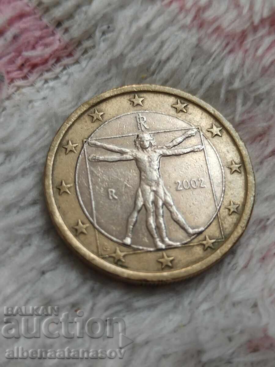 Monedă 1 euro Italia 2002