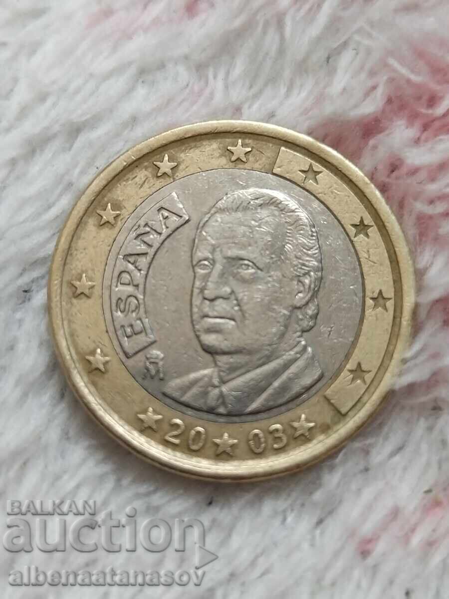 Монета 1 евро Испания 2003 г