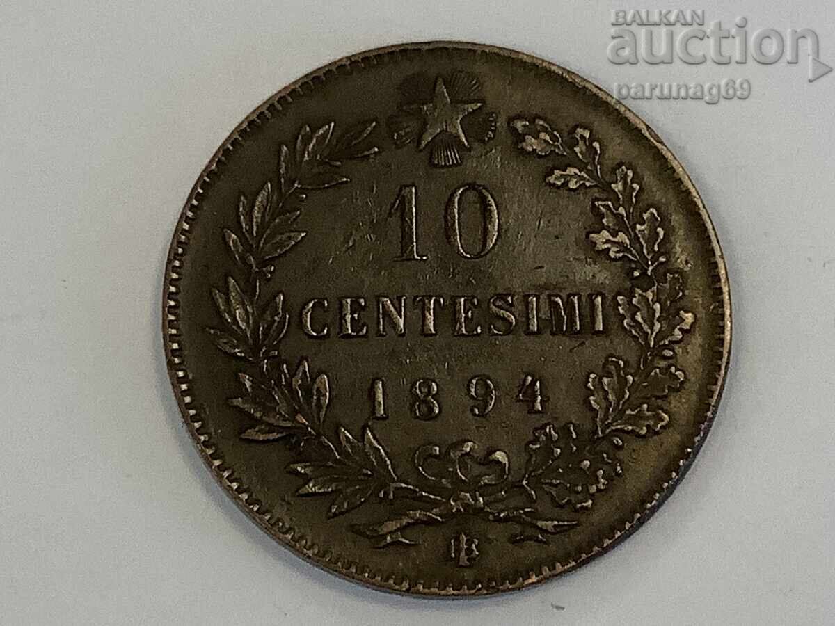Италия 10 чентезими 1894 година