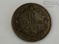Италия 10 чентезими 1894 година