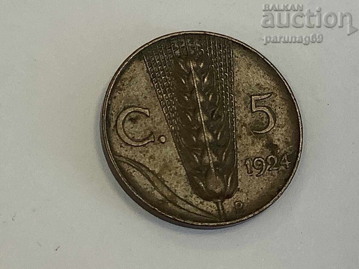 Italia 5 centesimi 1924 Italia 5 centesimi 1924