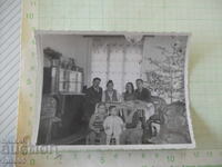 Vintage photo of people celebrating Christmas