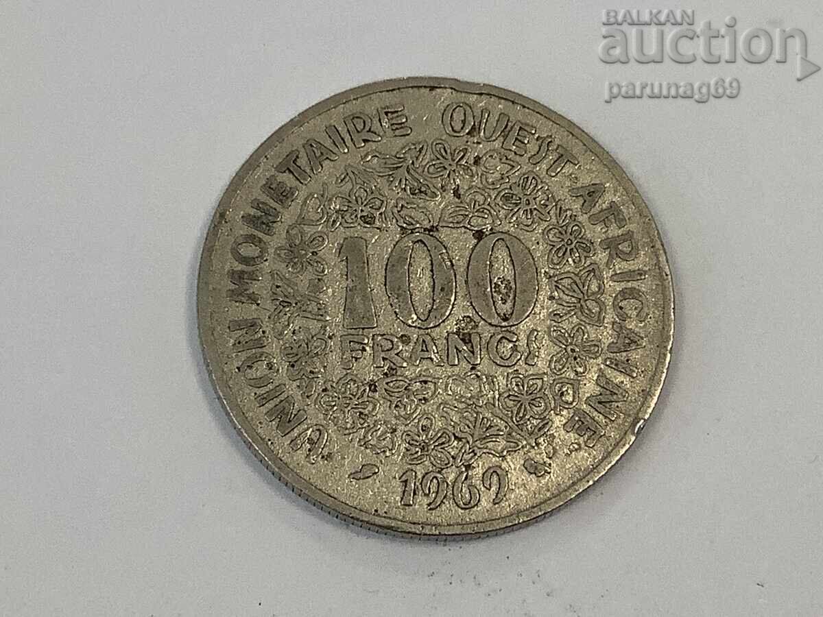 Africa de Vest (BCEAO) 100 franci 1969 cu preț € 1.00 | 1.96 BGN