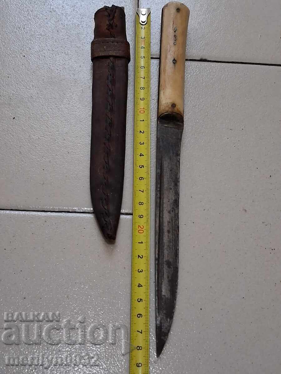Old butcher knife with sheath dagger, blade with price € 89.82 | 175.67 BGN