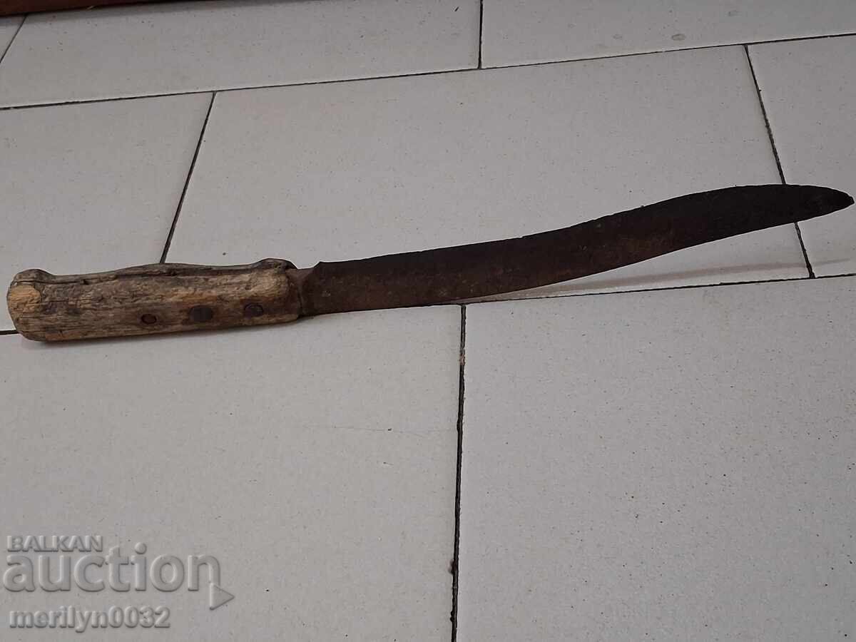 Παλιό χαιδουτικό μαχαίρι χωρίς θήκη με σφραγίδα στη λάμα - 6