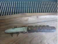 Unique hand-engraved folding knife, pocket knife