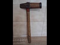 Ciocan de dogar vechi, lemn, fier forjat, butoi