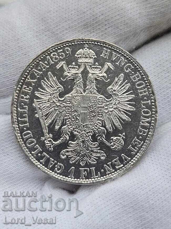 Licitație Imperiul Austriac 1 Florin 1859 A (Viena) Licitație Imperiul Austriac 1 Florin 1859 A (Viena)