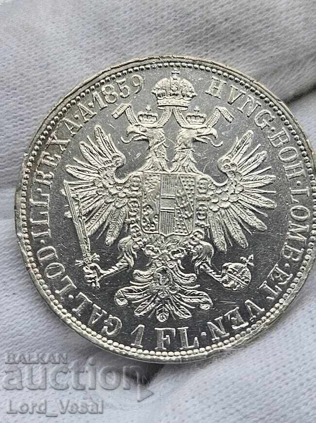 Imperiul Austriac 1 Florin 1859 A (Viena) - 5 Imperiul Austriac 1 Florin 1859 A (Viena) - 5