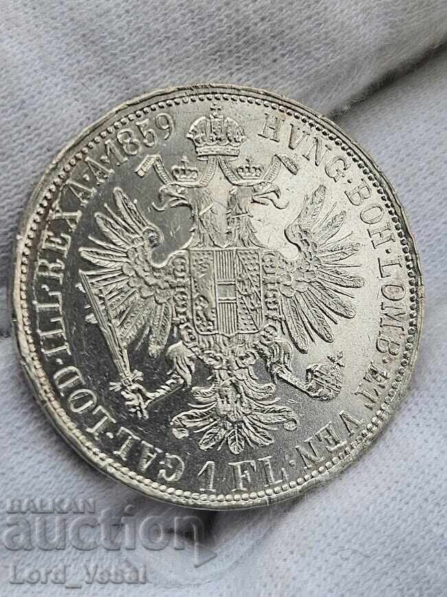 Imperiul Austriac 1 Florin 1859 A (Viena) - 7 Imperiul Austriac 1 Florin 1859 A (Viena) - 7