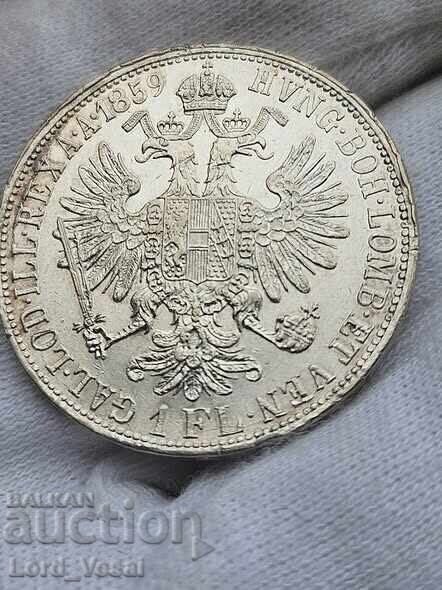Imperiul Austriac 1 Florin 1859 A (Viena) Imperiul Austriac 1 Florin 1859 A (Viena)