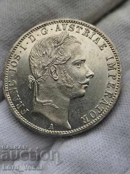 Австрийска империя 1 Флорин 1861 А (Виена) с цена € 75.00 | 146.69 лв.