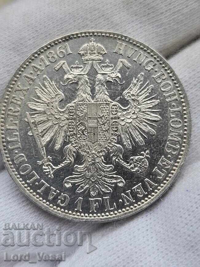 Аукцион Австрийска империя 1 Флорин 1861 А (Виена)