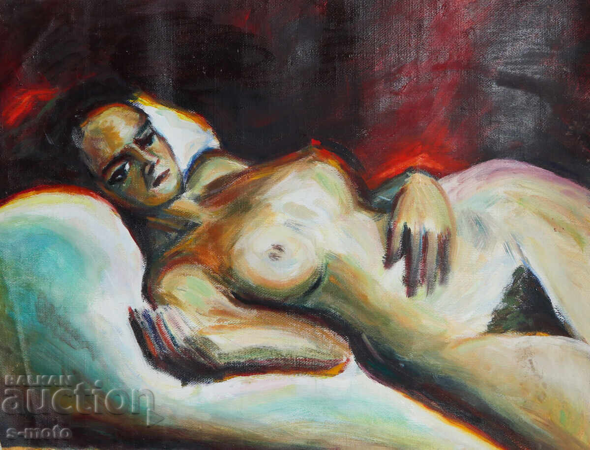 Tablou ulei portret corp gol