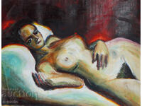 Tablou ulei portret corp gol