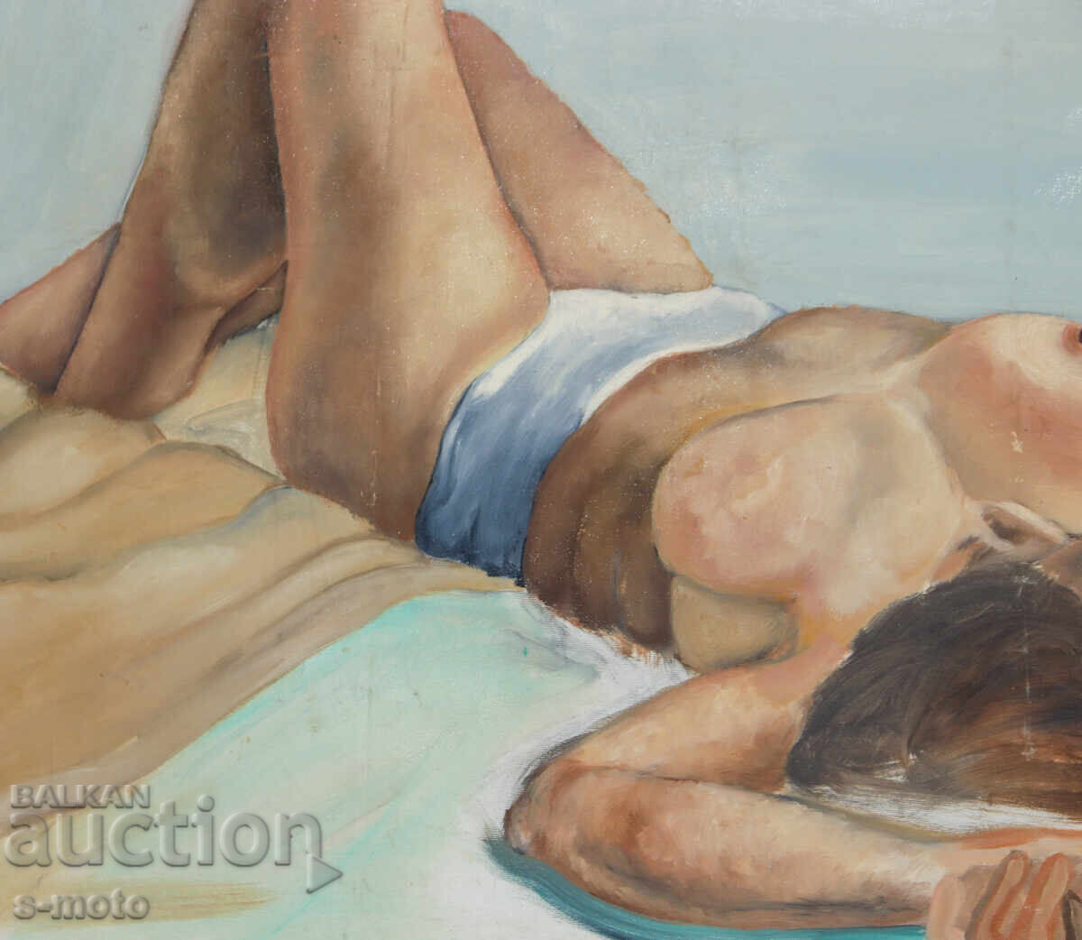 Old oil painting nude bodies with price € 150.00 | 293.38 BGN