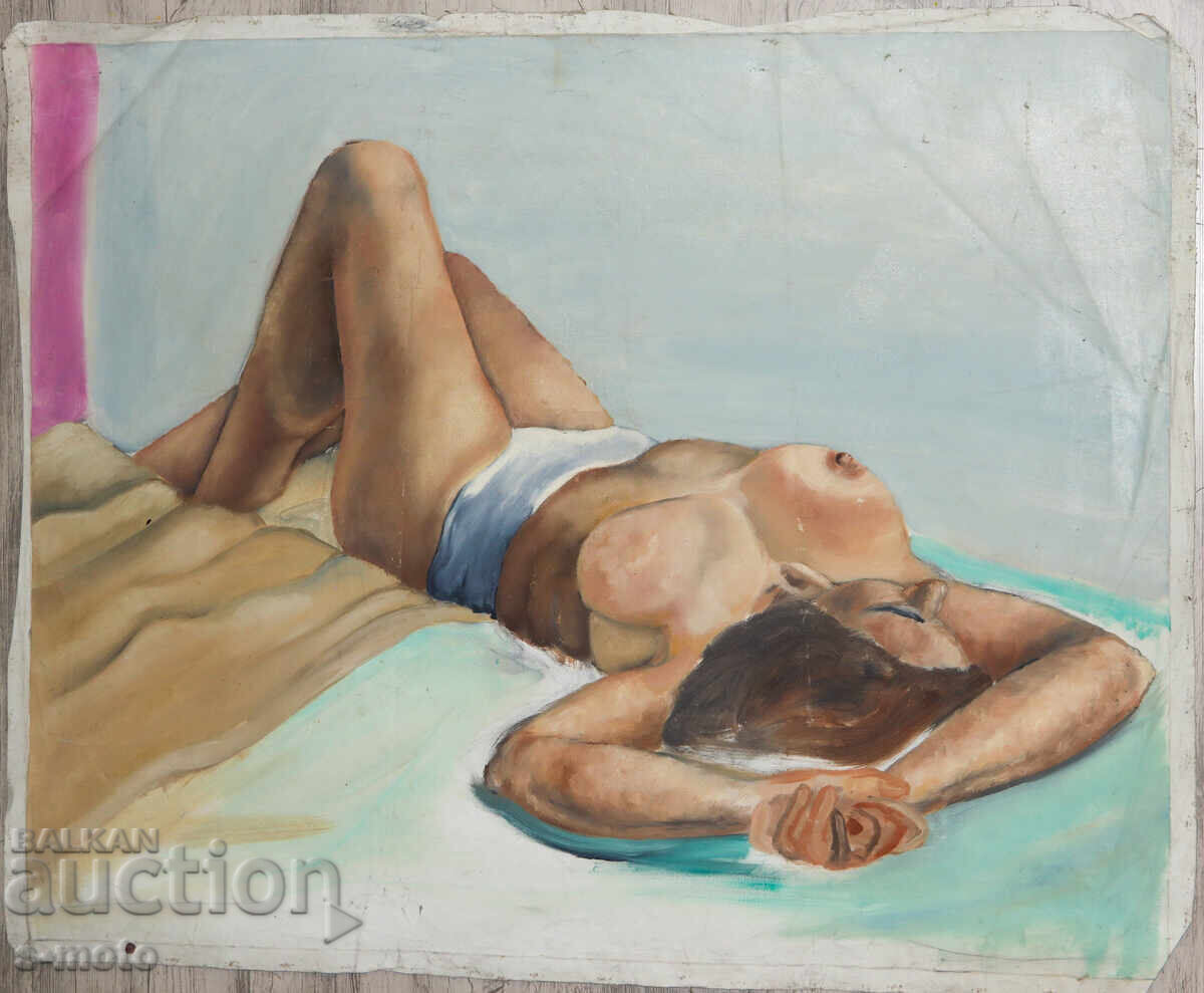 Old oil painting nude bodies - 5