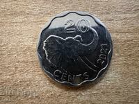 Eswatini (Swaziland) - 20 cents (2021)