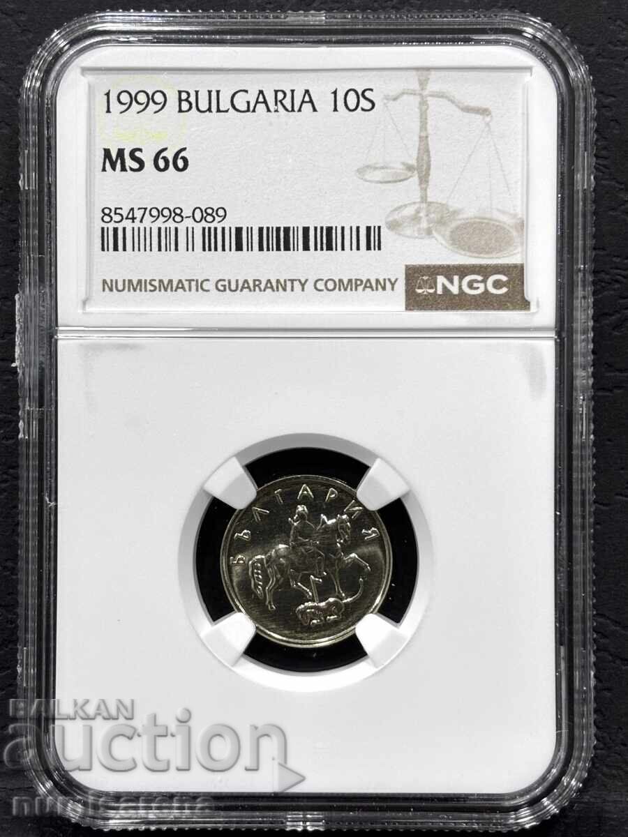 10 STOTINKI 1999 NGC MS 66