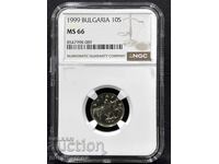 10 STOTINKI 1999 NGC MS 66