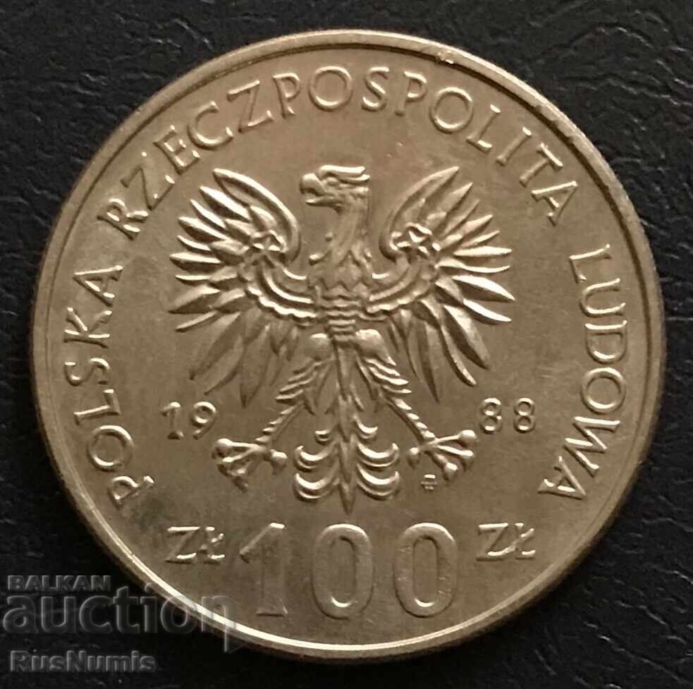 Polonia. 100 zloți 1988. Regina Jadwiga cu preț € 4.50 | 8.80 BGN