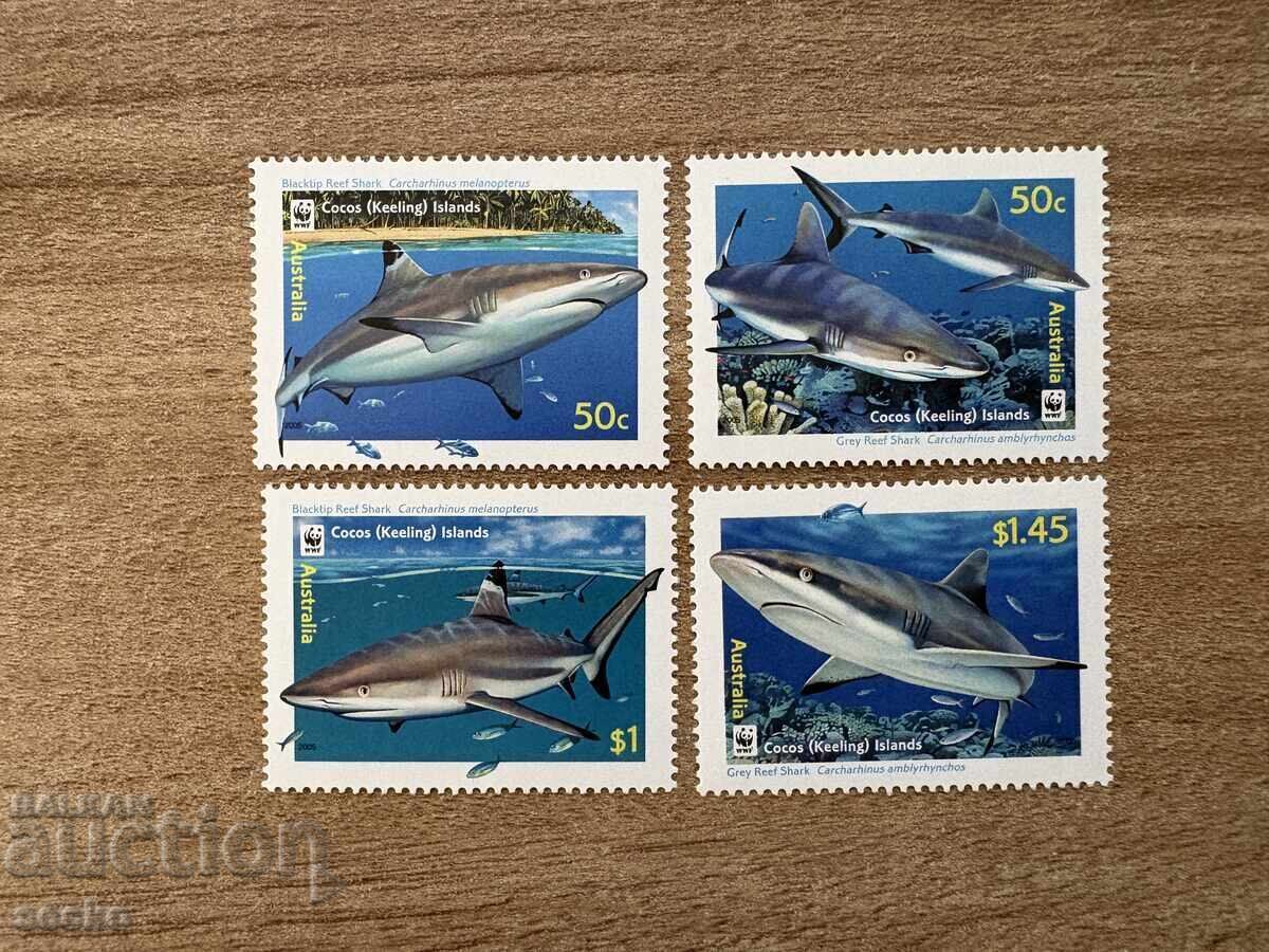 Insulele Cocos - Rechini de recif (2005) MNH