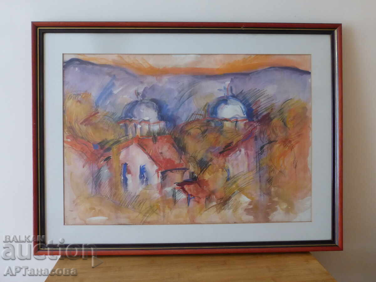 Painting "Bachkovo Monastery" watercolor 1980 Painting "Bachkovo Monastery" watercolor 1980