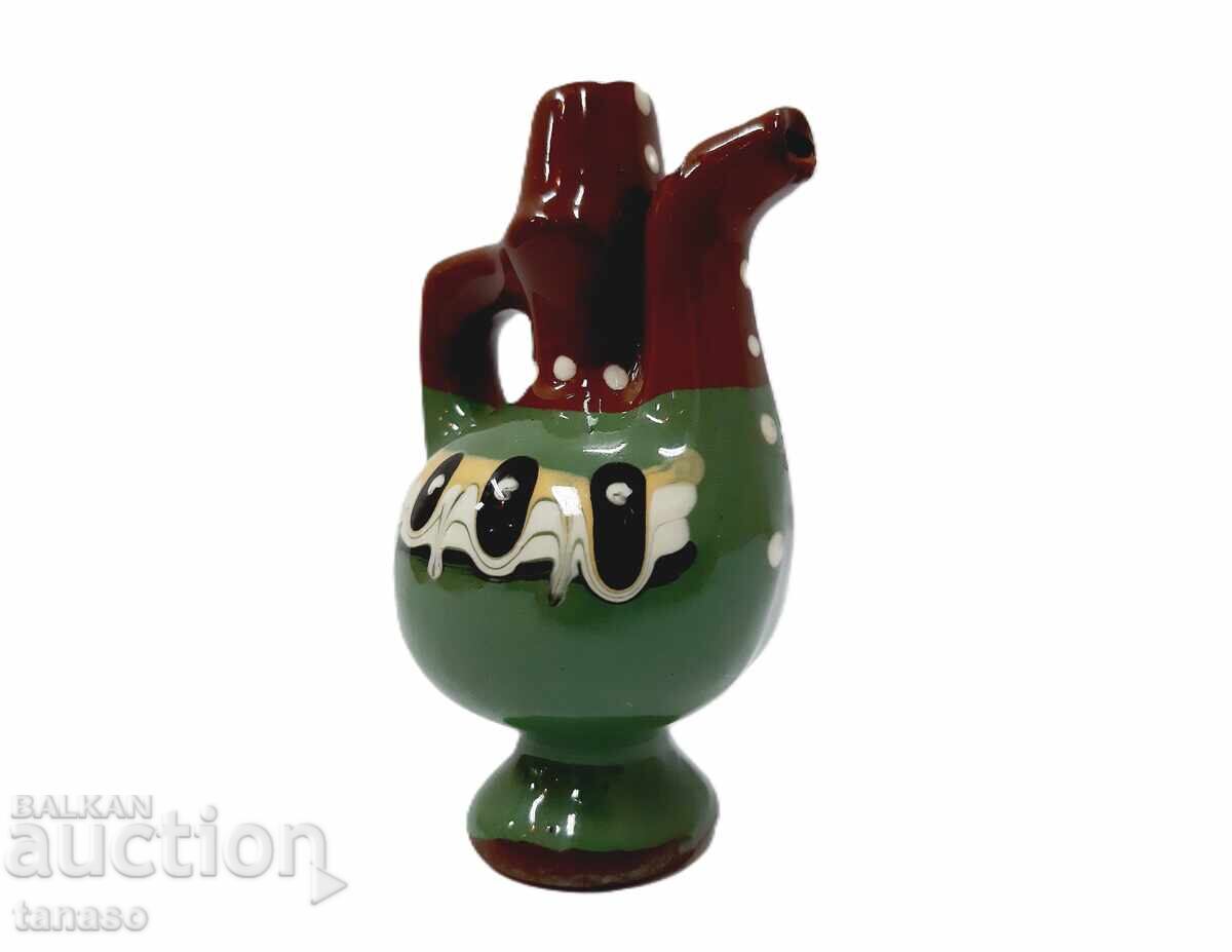 Auction  Handmade Bulgarian ceramic whistling jug