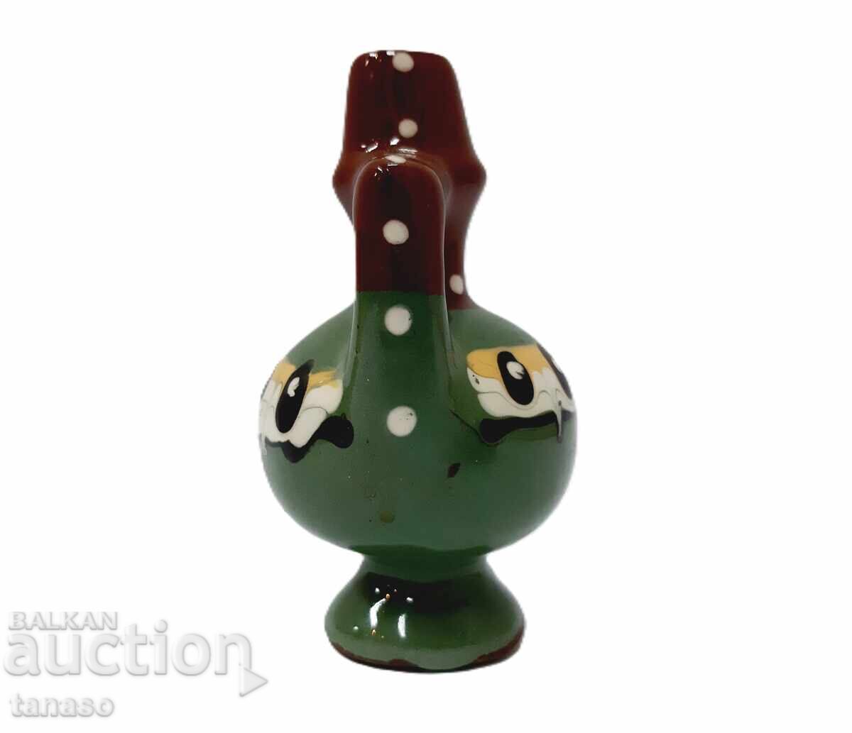 Handmade Bulgarian ceramic whistling jug - 5